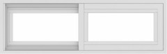 WDMA 36x12 (35.5 x 11.5 inch) Vinyl uPVC White Slide Window without Grids Exterior