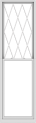 WDMA 36x120 (35.5 x 119.5 inch)  Aluminum Single Double Hung Window with Diamond Grids
