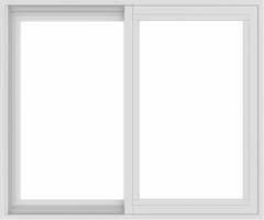 WDMA 36x30 (35.5 x 29.5 inch) Vinyl uPVC White Slide Window without Grids Interior