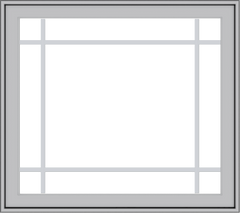 WDMA 36x32 (35.5 x 31.5 inch) Pine Wood Light Grey Aluminum Push out Casement Window with Prairie Grilles