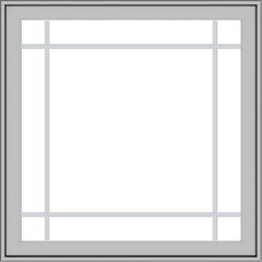 WDMA 34x34 (33.5 x 33.5 inch) Pine Wood Light Grey Aluminum Push out Casement Window with Prairie Grilles