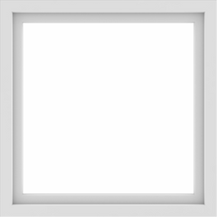 WDMA 34x34 (33.5 x 33.5 inch) Vinyl uPVC White Picture Window without Grids-1
