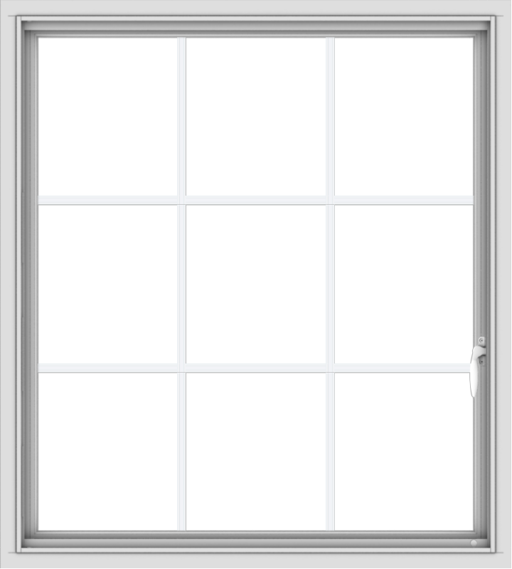 WDMA 36x40 (35.5 x 39.5 inch) White uPVC Vinyl Push out Casement Windo ...