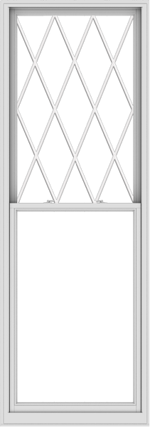 WDMA 38x108 (37.5 x 107.5 inch)  Aluminum Single Double Hung Window with Diamond Grids