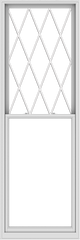 WDMA 38x114 (37.5 x 113.5 inch)  Aluminum Single Double Hung Window with Diamond Grids