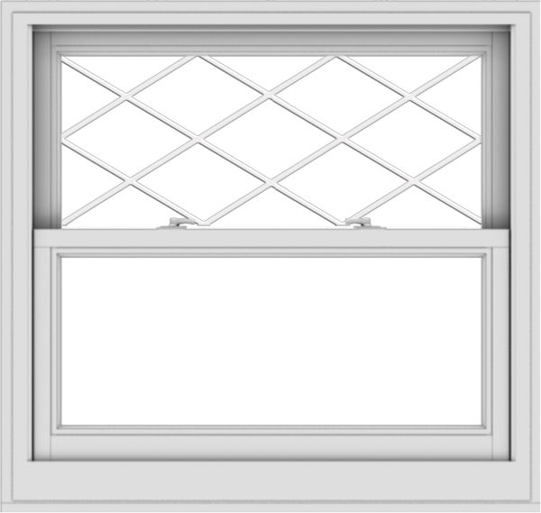 WDMA 38x36 (37.5 x 35.5 inch)  Aluminum Single Double Hung Window with Diamond Grids