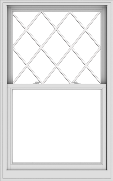 WDMA 38x61 (37.5 x 60.5 inch)  Aluminum Single Double Hung Window with Diamond Grids