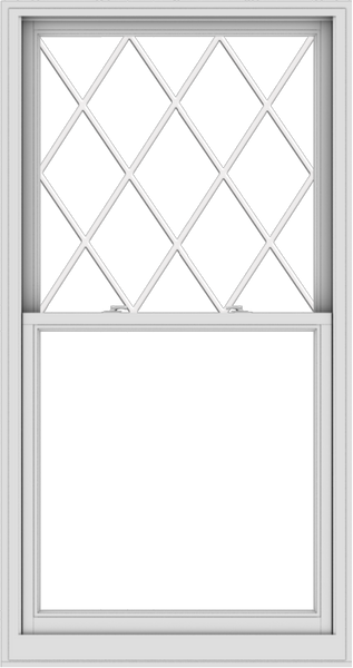 WDMA 38x72 (37.5 x 71.5 inch)  Aluminum Single Double Hung Window with Diamond Grids