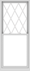 WDMA 38x90 (37.5 x 89.5 inch)  Aluminum Single Double Hung Window with Diamond Grids