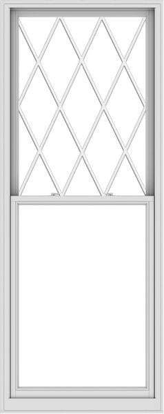 WDMA 38x96 (37.5 x 95.5 inch)  Aluminum Single Double Hung Window with Diamond Grids