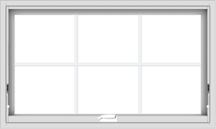WDMA 40x24 (39.5 x 23.5 inch) White Vinyl uPVC Crank out Awning Window with Colonial Grids Interior