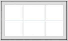WDMA 40x24 (39.5 x 23.5 inch) White Vinyl uPVC Crank out Awning Window with Colonial Grids Exterior