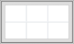 WDMA 40x24 (39.5 x 23.5 inch) White uPVC Vinyl Push out Awning Window with Colonial Grids Exterior