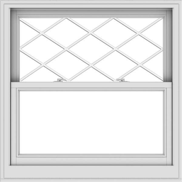 WDMA 40x40 (39.5 x 39.5 inch)  Aluminum Single Double Hung Window with Diamond Grids