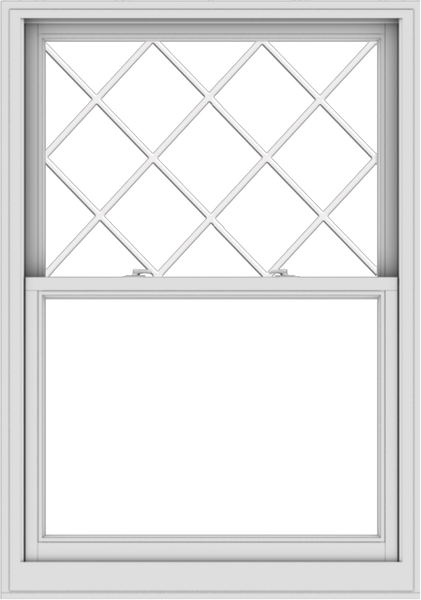 WDMA 40x57 (39.5 x 56.5 inch)  Aluminum Single Double Hung Window with Diamond Grids