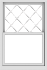 WDMA 40x60 (39.5 x 59.5 inch)  Aluminum Single Double Hung Window with Diamond Grids