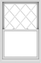 WDMA 40x61 (39.5 x 60.5 inch)  Aluminum Single Double Hung Window with Diamond Grids