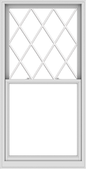 WDMA 40x78 (39.5 x 77.5 inch)  Aluminum Single Double Hung Window with Diamond Grids