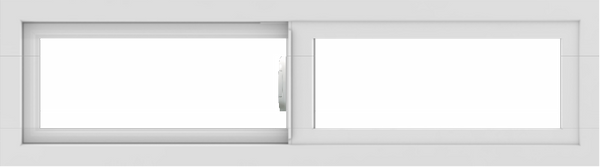 WDMA 42x12 (41.5 x 11.5 inch) Vinyl uPVC White Slide Window without Grids Interior