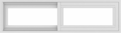 WDMA 42x12 (41.5 x 11.5 inch) Vinyl uPVC White Slide Window without Grids Exterior
