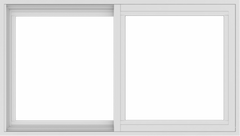 WDMA 42x24 (41.5 x 23.5 inch) Vinyl uPVC White Slide Window without Grids Interior