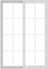 WDMA 42x60 (41.5 x 59.5 inch) Vinyl uPVC White Slide Window with Colonial Grids Exterior
