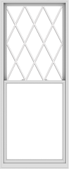 WDMA 44x108 (43.5 x 107.5 inch)  Aluminum Single Double Hung Window with Diamond Grids