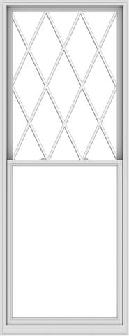 WDMA 44x114 (43.5 x 113.5 inch)  Aluminum Single Double Hung Window with Diamond Grids