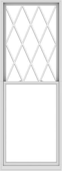 WDMA 44x120 (43.5 x 119.5 inch)  Aluminum Single Double Hung Window with Diamond Grids