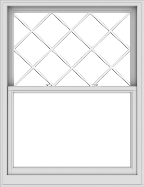 WDMA 44x57 (43.5 x 56.5 inch)  Aluminum Single Double Hung Window with Diamond Grids