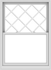 WDMA 44x60 (43.5 x 59.5 inch)  Aluminum Single Double Hung Window with Diamond Grids