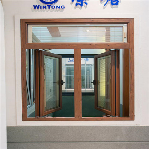 48 x 48 aluminium profile framed casement window with tinted glass on China WDMA