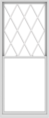 WDMA 48x114 (47.5 x 113.5 inch)  Aluminum Single Double Hung Window with Diamond Grids