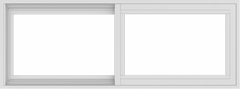 WDMA 48x18 (47.5 x 17.5 inch) Vinyl uPVC White Slide Window without Grids Exterior
