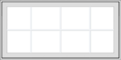 WDMA 48x24 (47.5 x 23.5 inch) White Vinyl uPVC Crank out Awning Window with Colonial Grids Exterior