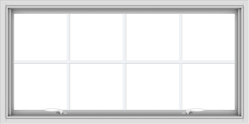WDMA 48x24 (47.5 x 23.5 inch) White uPVC Vinyl Push out Awning Window ...