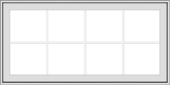 WDMA 48x24 (47.5 x 23.5 inch) White uPVC Vinyl Push out Awning Window with Colonial Grids Exterior