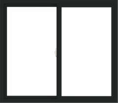 WDMA 48x42 (47.5 x 41.5 inch) Vinyl uPVC Black Slide Window without Grids Interior