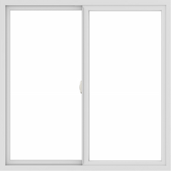 WDMA 48x48 (47.5 x 47.5 inch) Vinyl uPVC White Slide Window without Grids Interior