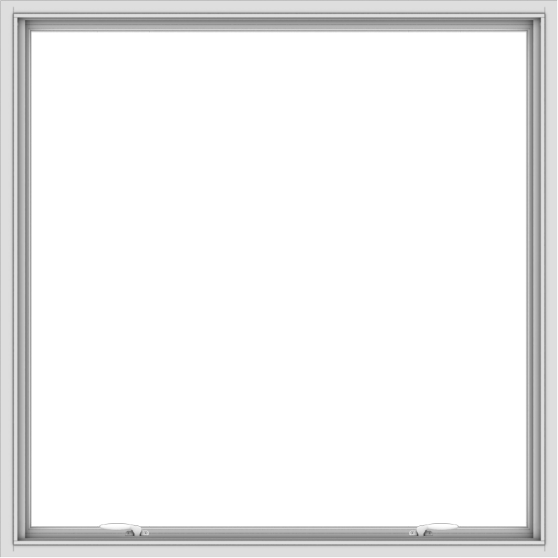 WDMA 46x46 (45 x 45 inch) White uPVC Vinyl Push out Awning Window with ...