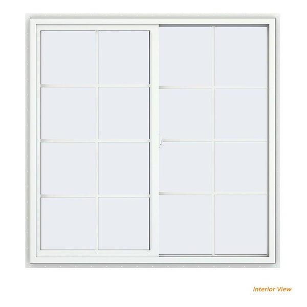 46x46 45x45 Vinyl Sliding Window White With Colonial Grids Grilles ...