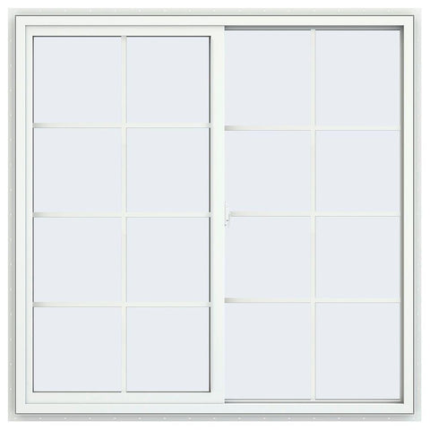 46x46 45x45 Vinyl Sliding Window White With Colonial Grids Grilles ...