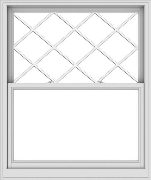 WDMA 48x57 (47.5 x 56.5 inch)  Aluminum Single Double Hung Window with Diamond Grids