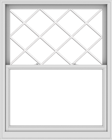 WDMA 48x60 (47.5 x 59.5 inch)  Aluminum Single Double Hung Window with Diamond Grids