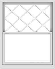 WDMA 48x60 (47.5 x 59.5 inch)  Aluminum Single Double Hung Window with Diamond Grids