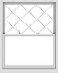 WDMA 48x61 (47.5 x 60.5 inch)  Aluminum Single Double Hung Window with Diamond Grids