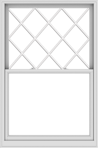 WDMA 48x72 (47.5 x 71.5 inch)  Aluminum Single Double Hung Window with Diamond Grids