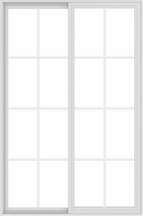 WDMA 48x72 (47.5 x 71.5 inch) Vinyl uPVC White Slide Window with Colonial Grids Exterior