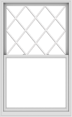 WDMA 48x78 (47.5 x 77.5 inch)  Aluminum Single Double Hung Window with Diamond Grids