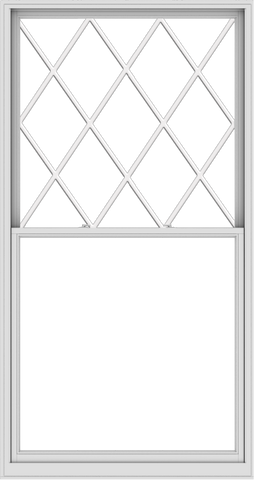 WDMA 54x102 (53.5 x 101.5 inch)  Aluminum Single Double Hung Window with Diamond Grids